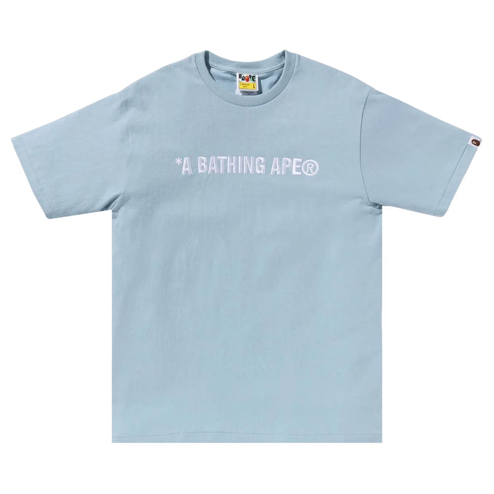 BAPE A Bathing Ape Logo T-Shirt Sax
