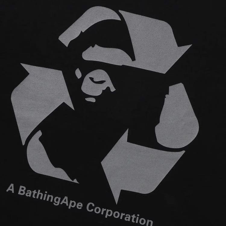 BAPE Recycle Motif Relaxed Fit T-Shirt Black