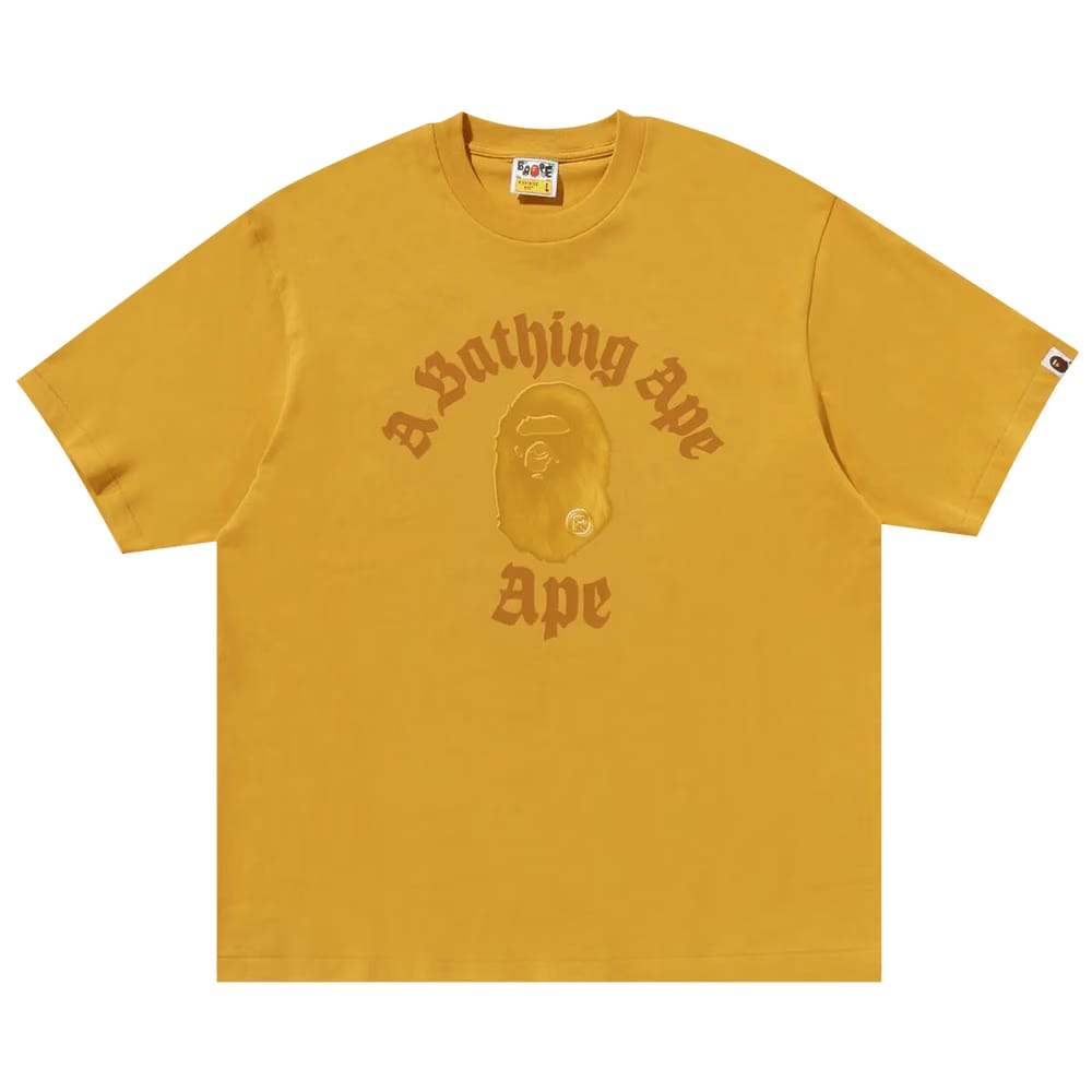BAPE Gothic College Relaxed Fit T-Shirt Yellow