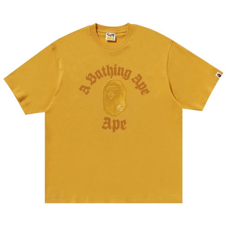 BAPE Gothic College Relaxed Fit T-Shirt Yellow