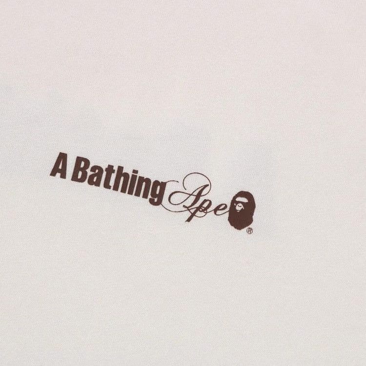 BAPE Water Print Logo Relaxed Fit T-Shirt Ivory