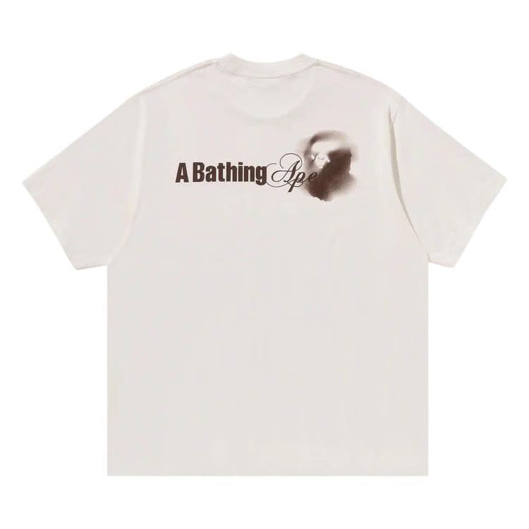 BAPE Water Print Logo Relaxed Fit T-Shirt Ivory