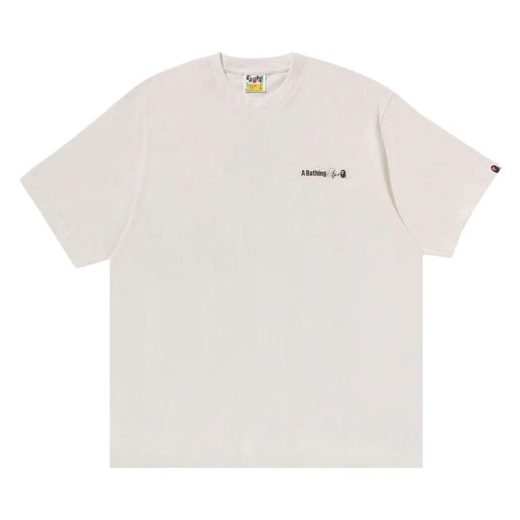 BAPE Water Print Logo Relaxed Fit T-Shirt Ivory