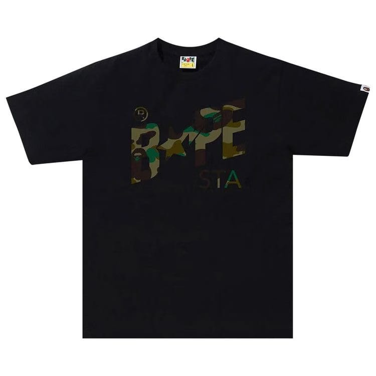 BAPE Sta 1st Camo Logo T-Shirt Black/Green