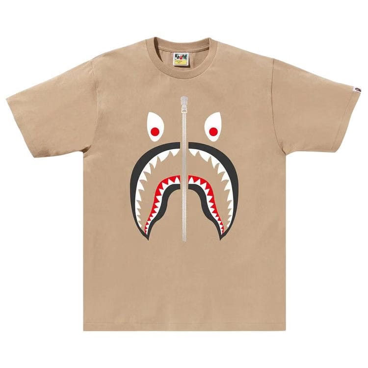BAPE Mad Shark T-Shirt Beige