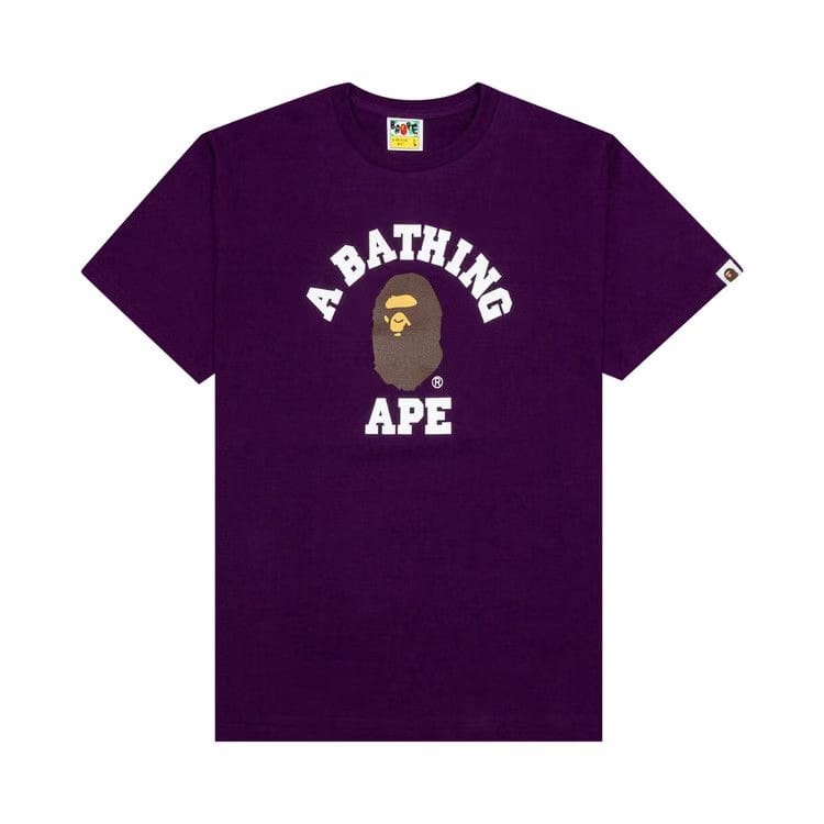BAPE College T-Shirt Purple