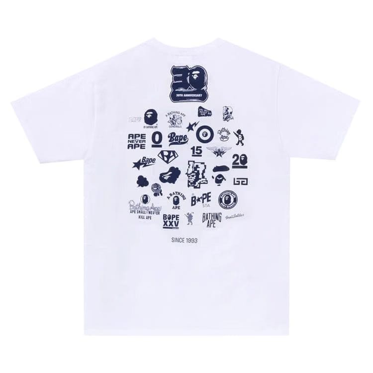 BAPE 30th Anniversary T-Shirt #2 White/Navy