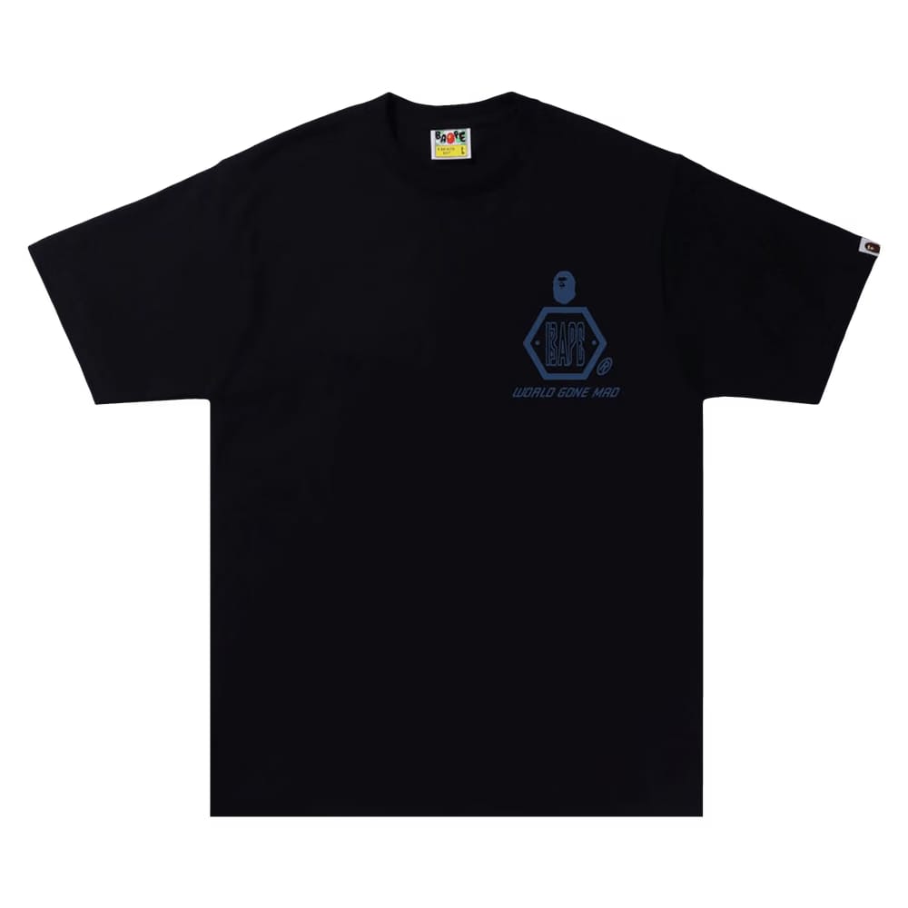 BAPE Sand Camo Mad Face T-Shirt White/Navy