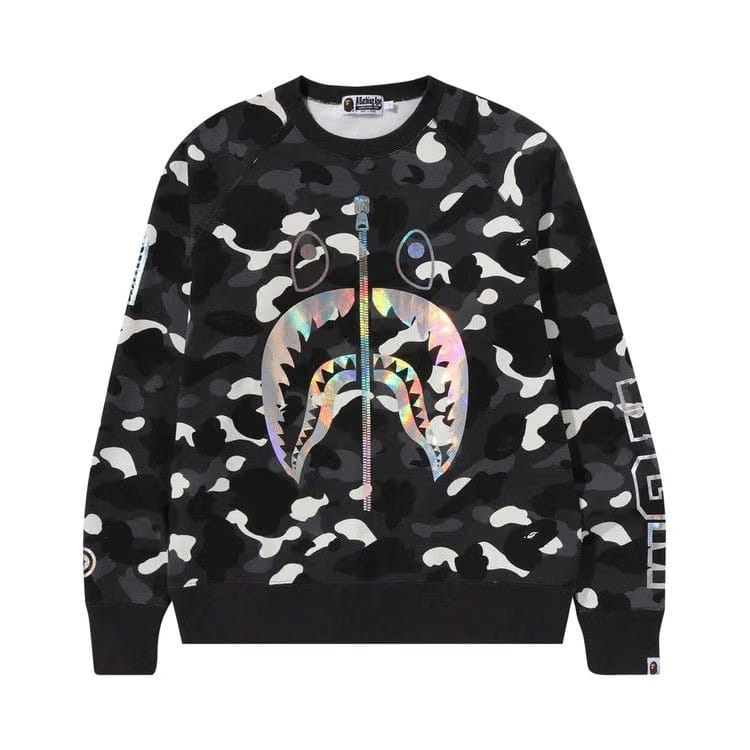 BAPE City Camo Shark Crewneck Black