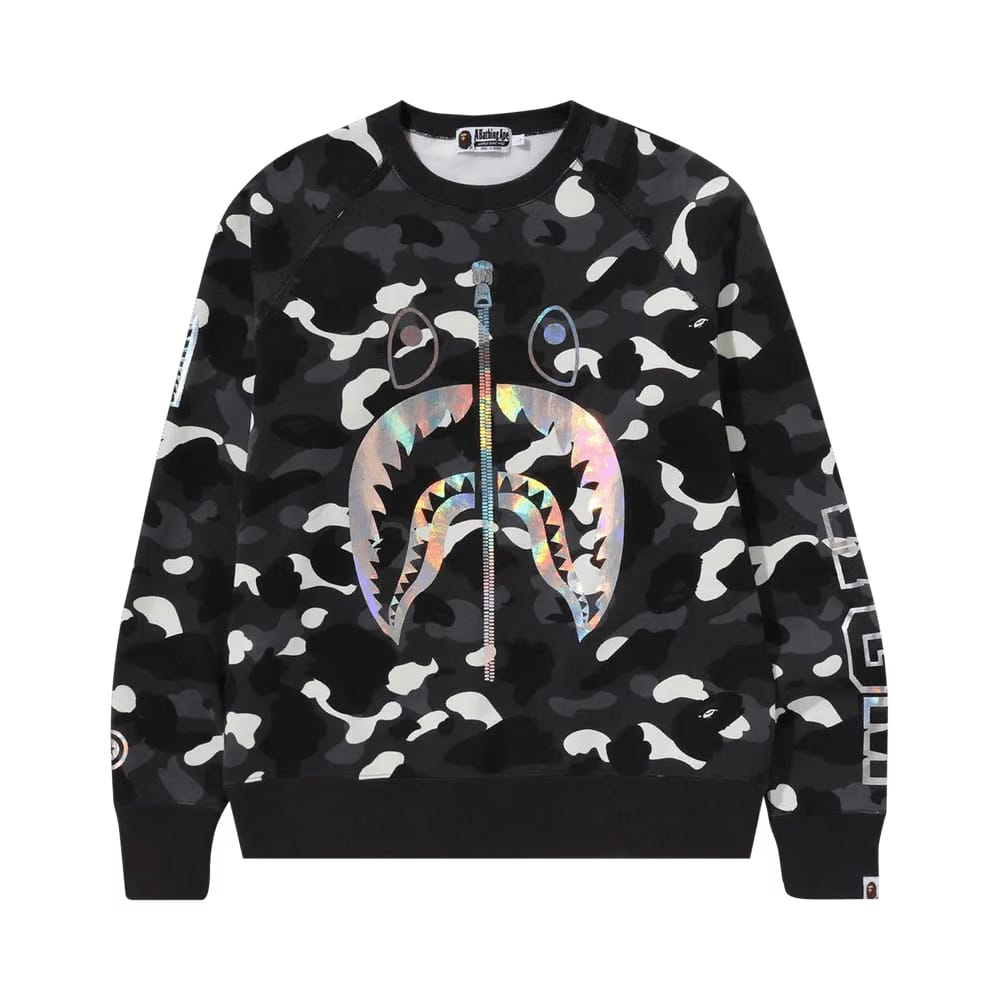 BAPE City Camo Shark Crewneck Black