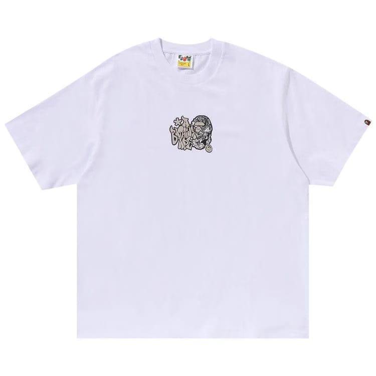BAPE Graffiti Ape Head Relaxed Fit T-Shirt White