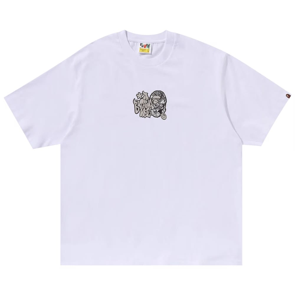 BAPE Graffiti Ape Head Relaxed Fit T-Shirt White