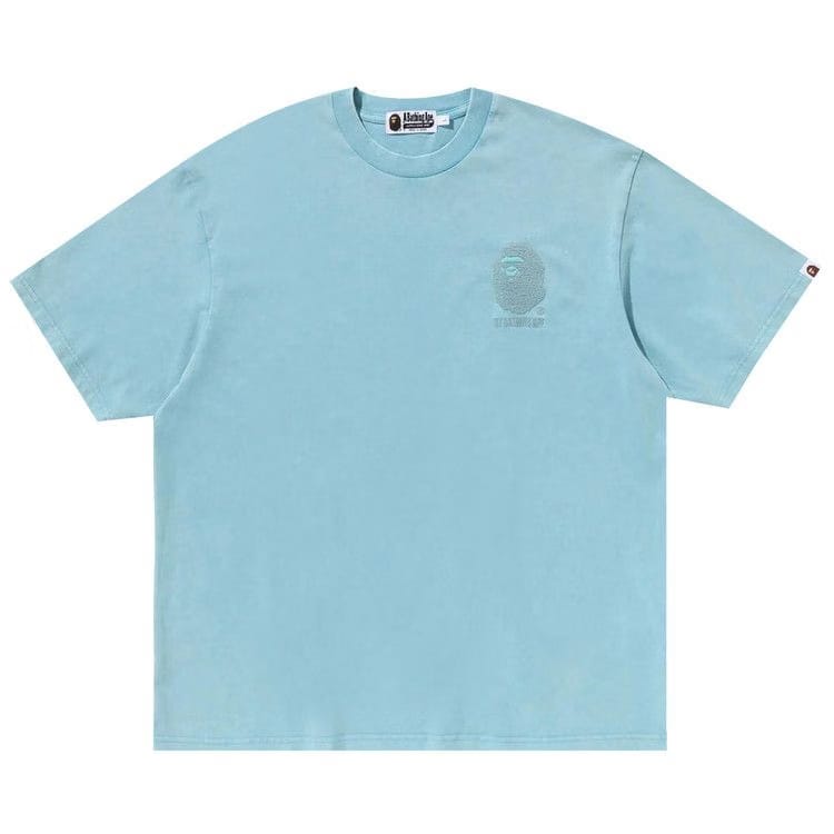 BAPE Ape Head One Point Acid Wash Relaxed Fit T-Shirt Blue