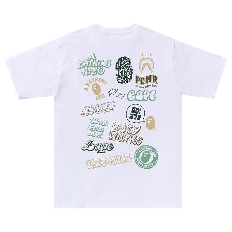 BAPE Colors Graffiti T-Shirt White