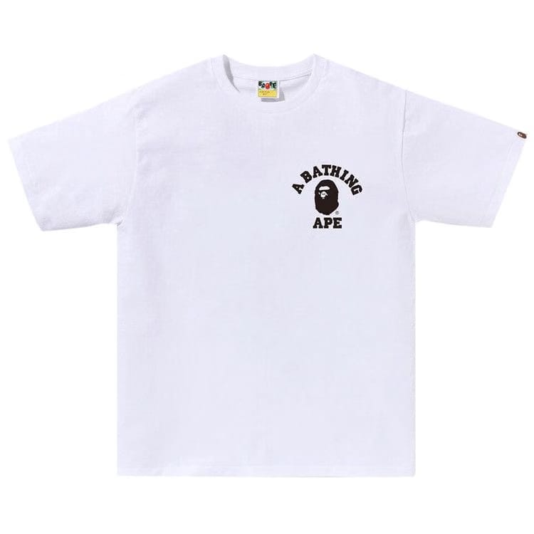 BAPE ABC Camo Crazy College ATS T-Shirt White