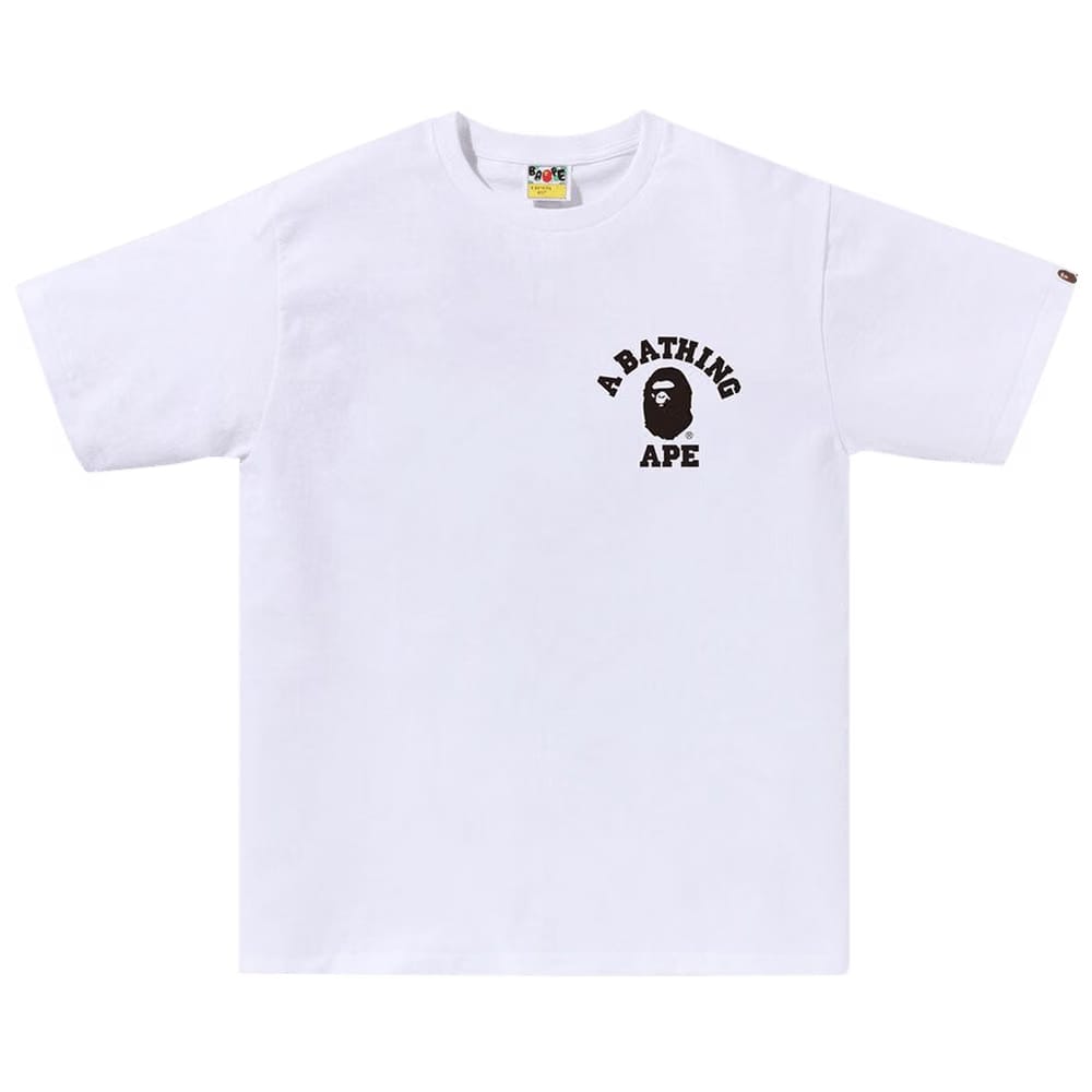BAPE ABC Camo Crazy College ATS T-Shirt White