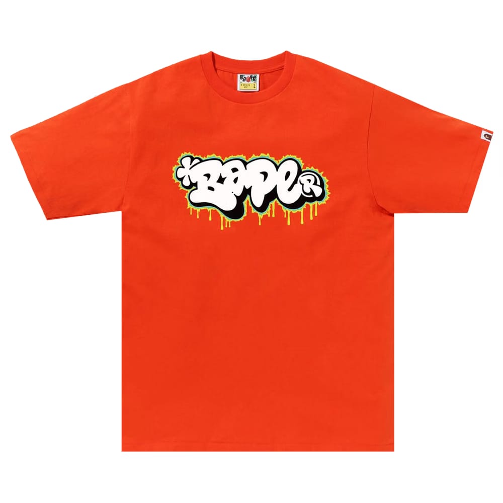 BAPE Graffiti Logo T-Shirt Orange