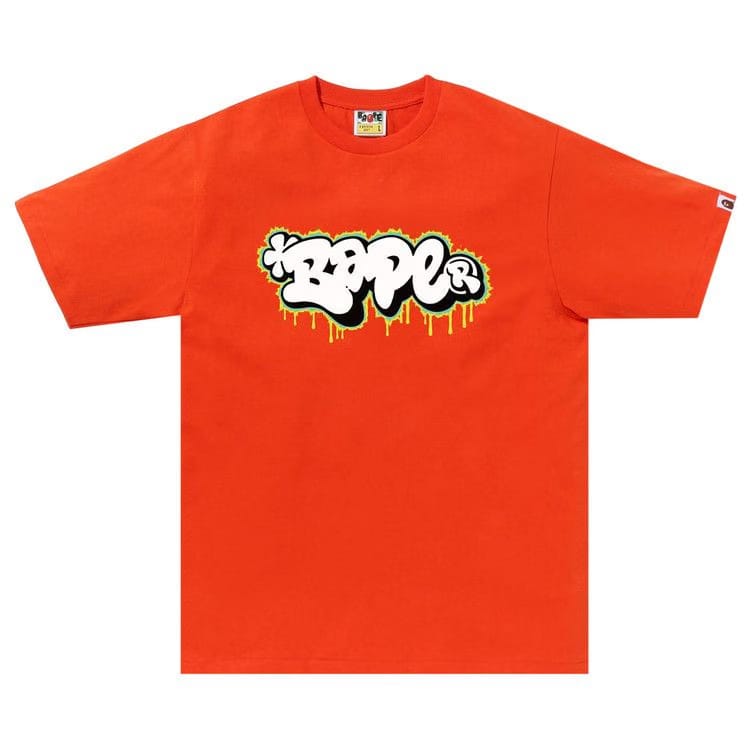 BAPE Graffiti Logo T-Shirt Orange