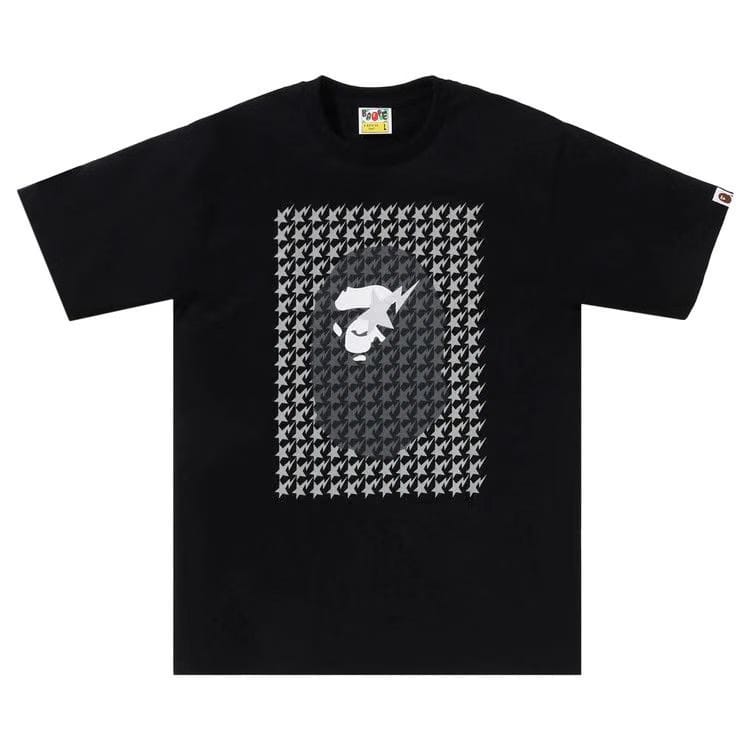 BAPE Sta Houndstooth Ape Head T-Shirt Black/Black