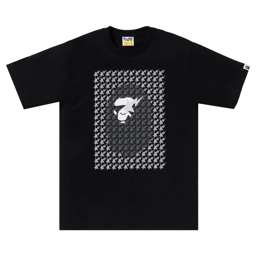 BAPE Sta Houndstooth Ape Head T-Shirt Black/Black