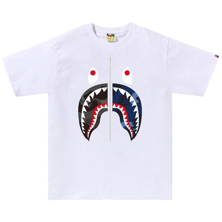 BAPE Color Camo Separate Shark T-Shirt White/Black