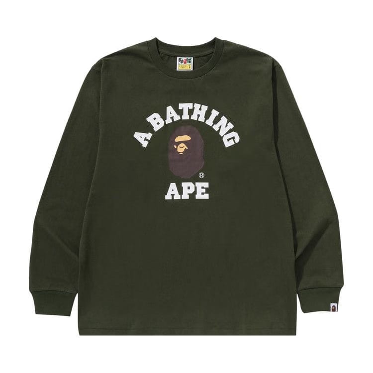 BAPE College Long-Sleeve T-Shirt Olive Drab