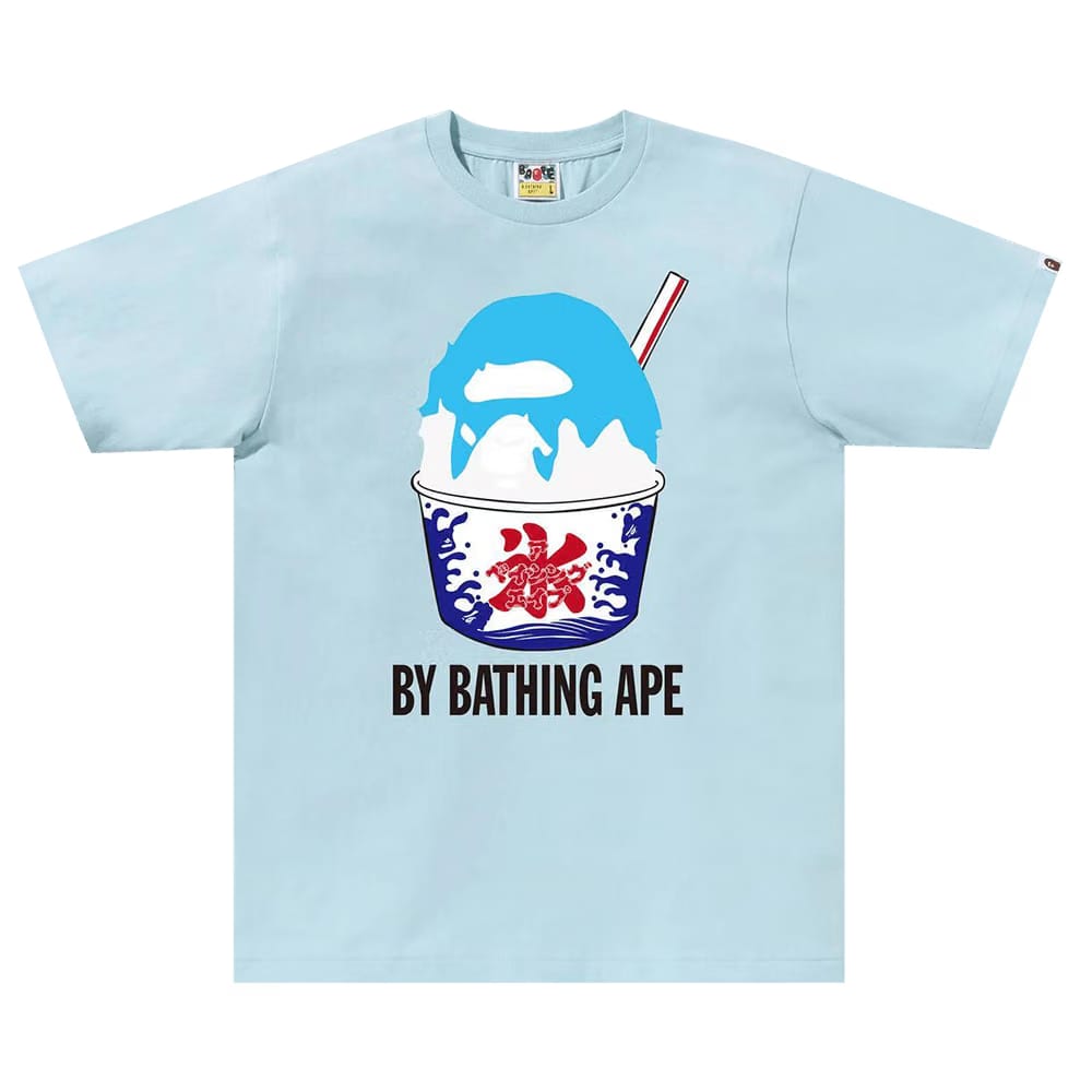 BAPE Shave Ice By Bathing Ape T-Shirt Sax