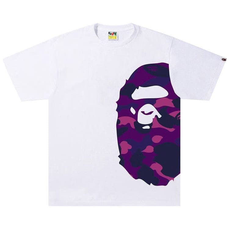 BAPE Camo Side Ape Head T-Shirt White/Purple