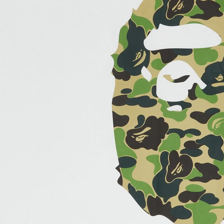 BAPE ABC Side Big Ape Head T-Shirt White/Green