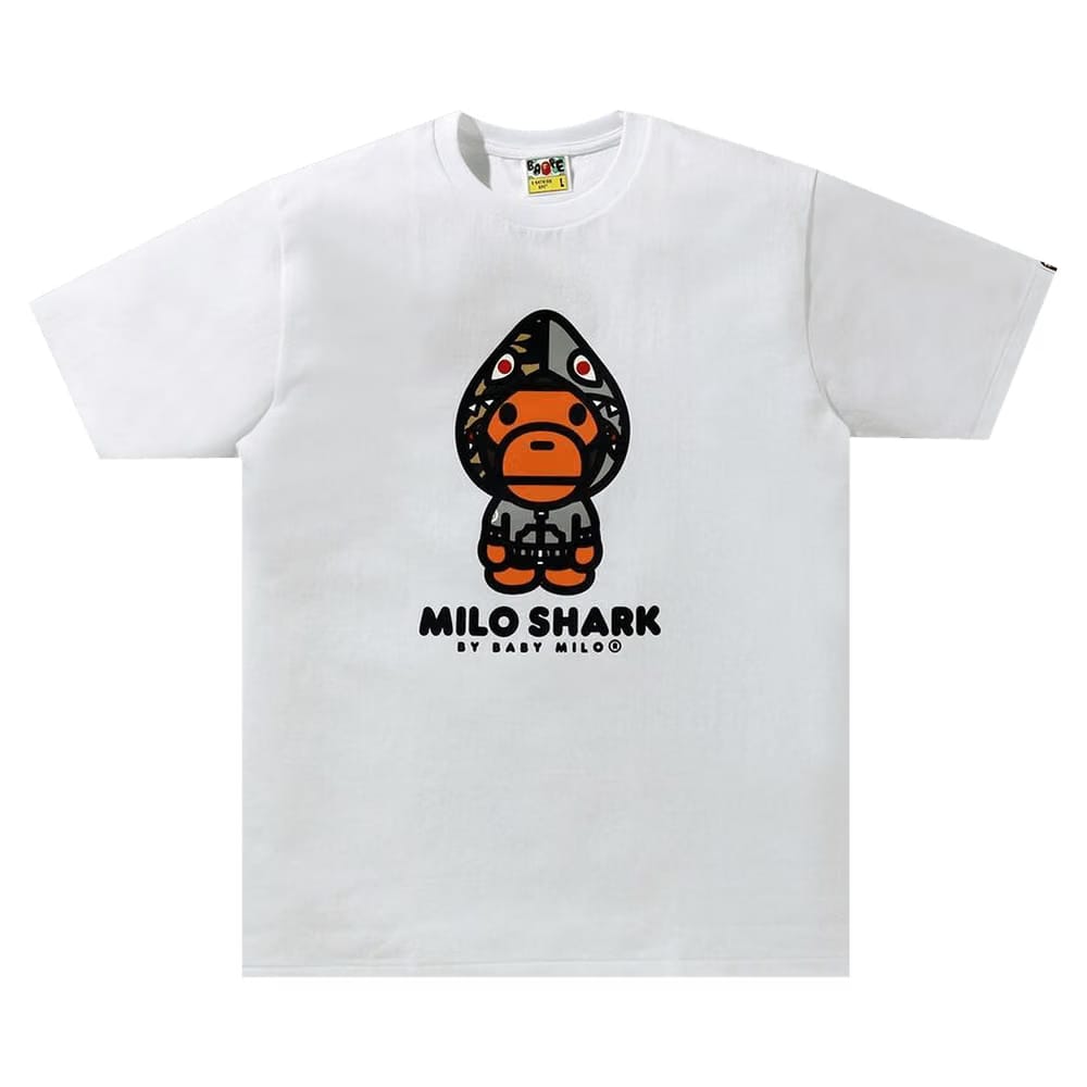 BAPE Milo Shark T-Shirt White/Grey