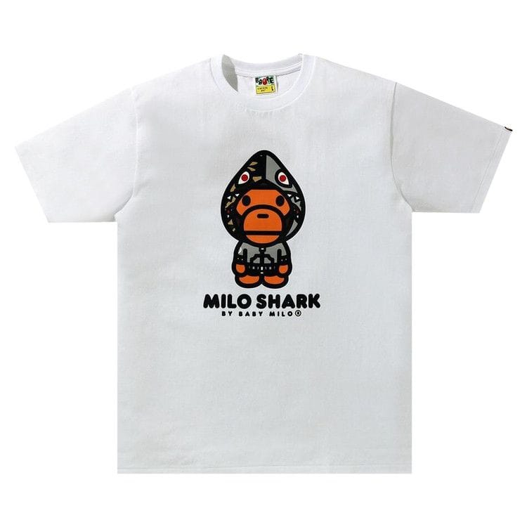 BAPE Milo Shark T-Shirt White/Grey