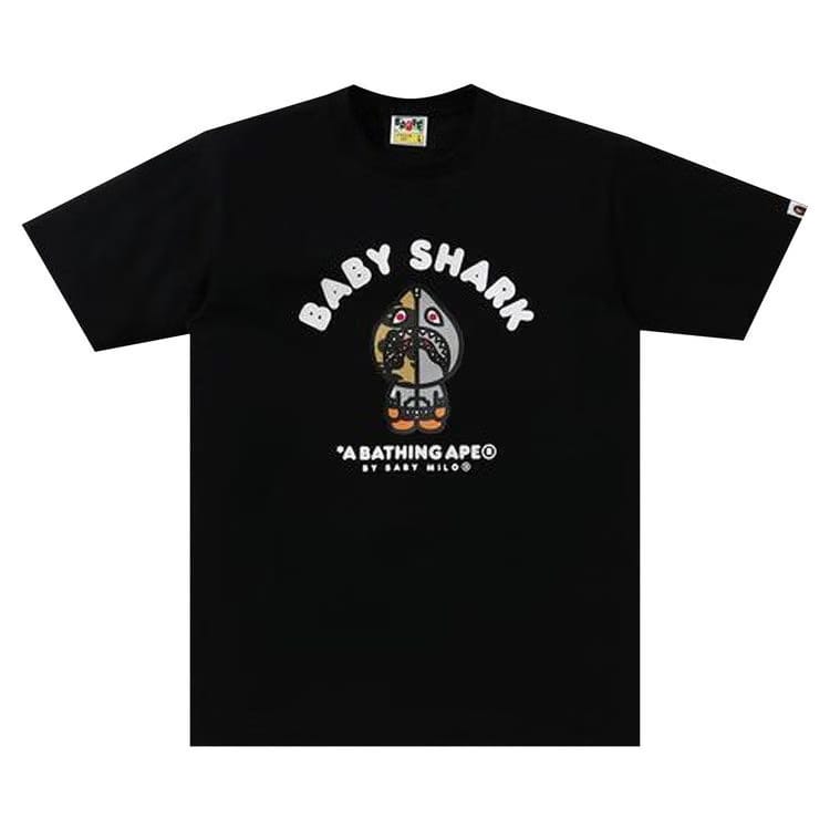 BAPE Baby Milo Shark College T-Shirt Black/Grey