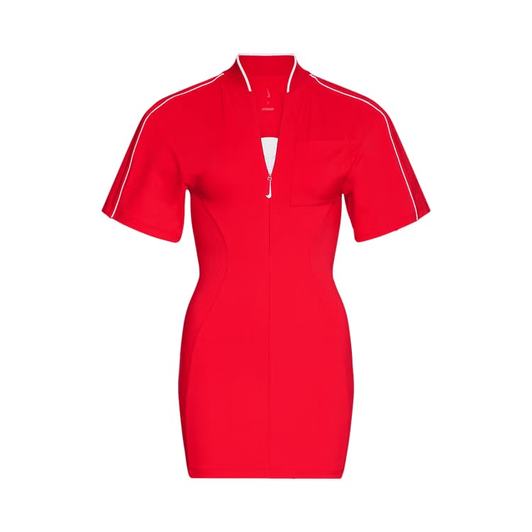 Jacquemus x Nike Shorts-Sleeve T-Shirt Dress Dark Red