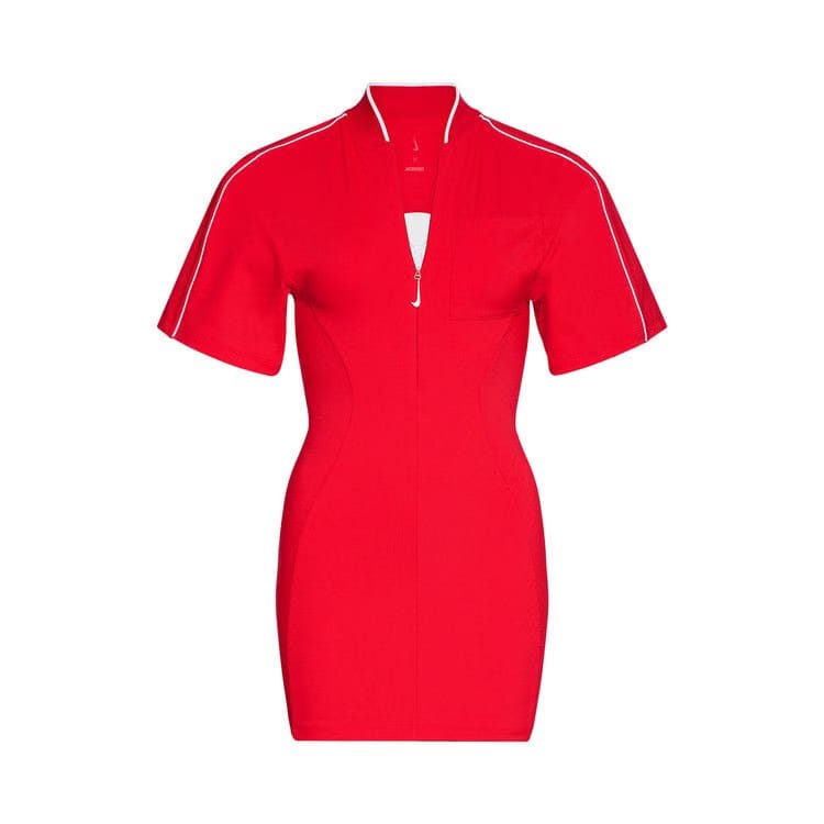 Jacquemus x Nike Shorts-Sleeve T-Shirt Dress Dark Red