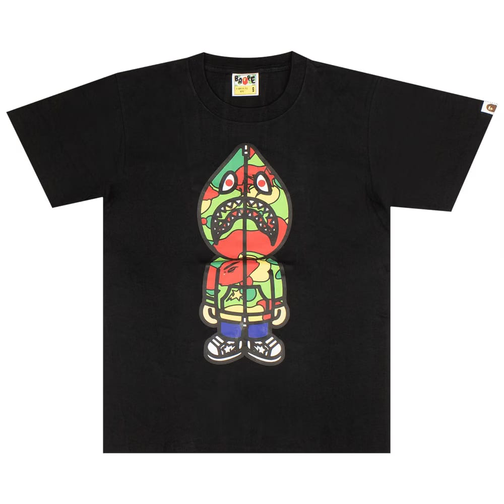 BAPE STA Camo Classic Milo Shark T-Shirt Black/Multicolor
