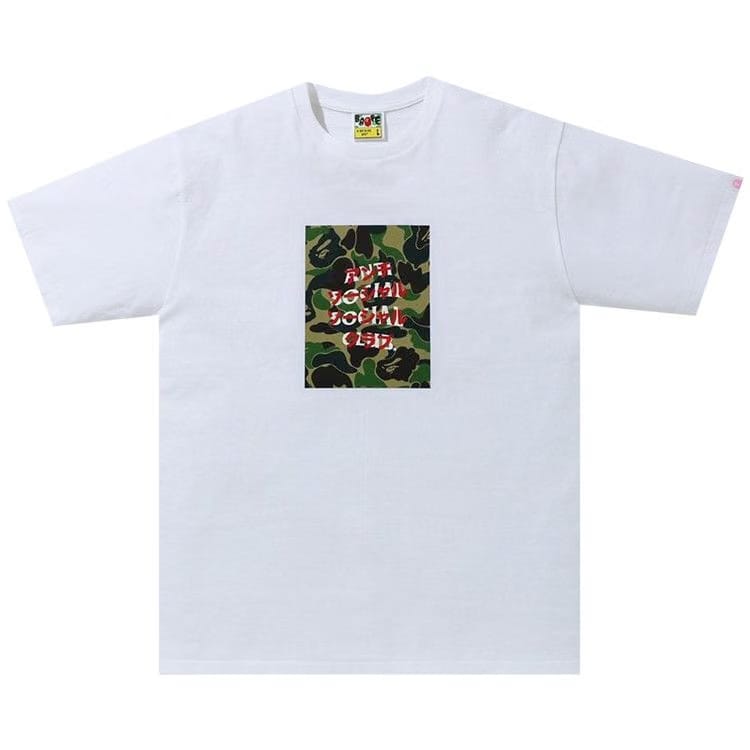 BAPE x Anti Social Social Club ABC Camo Box T-Shirt White/Green