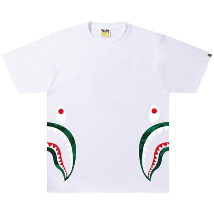 BAPE Color Camo Side Shark T-Shirt White/Green