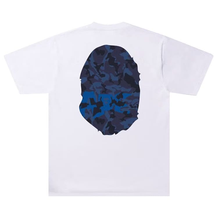 BAPE Sand Camo Big Ape Head T-Shirt White/Navy