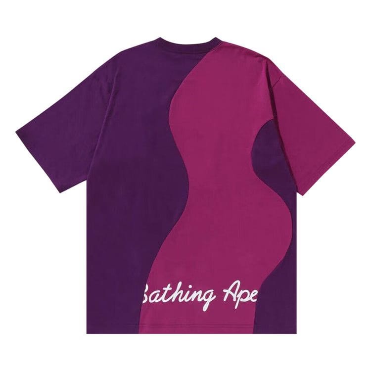 BAPE Cutting College Relaxed Fit T-Shirt Purple