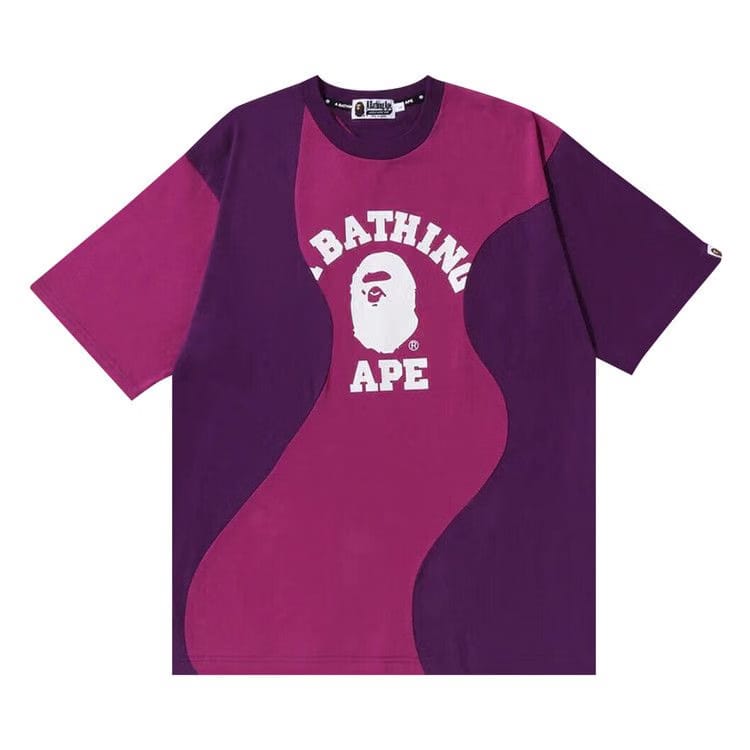BAPE Cutting College Relaxed Fit T-Shirt Purple