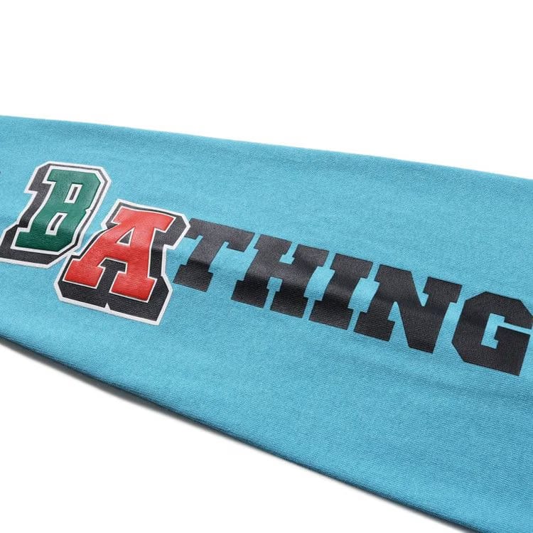 BAPE Multi Fonts Relaxed Fit Heavy Weight Long-Sleeve Sax