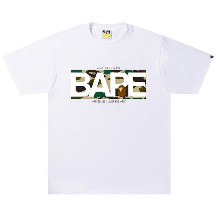 BAPE 1st Camo Logo T-Shirt White/Yellow