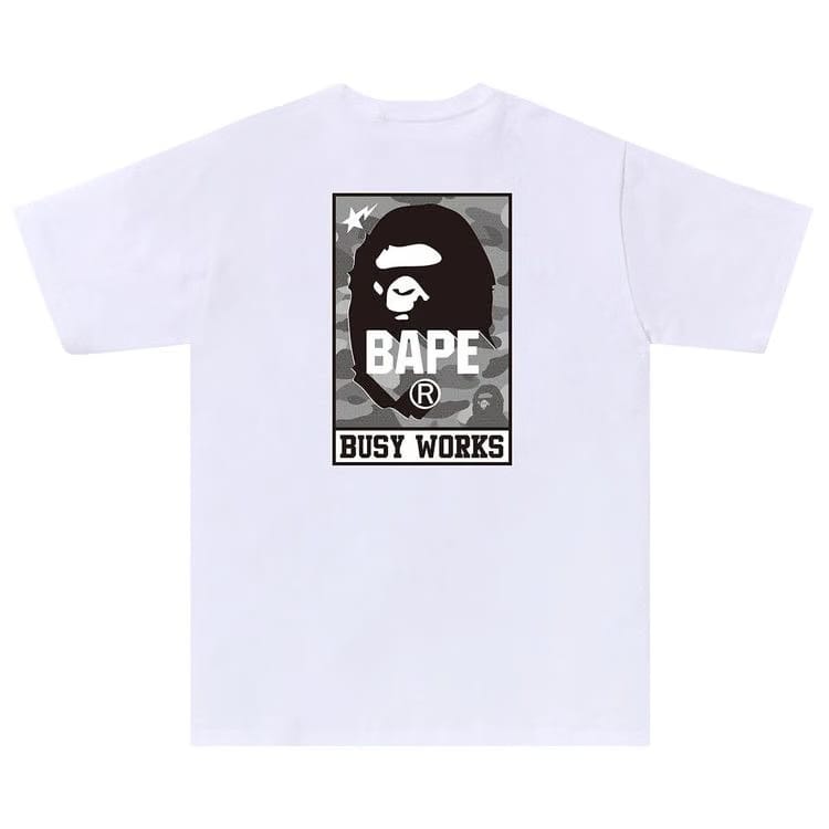 BAPE Honeycomb Camo Busy Works White/Black