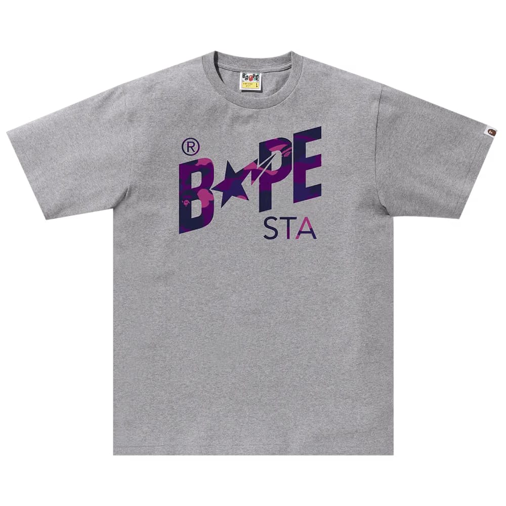 BAPE Color Camo Bape Sta Logo T-Shirt Grey