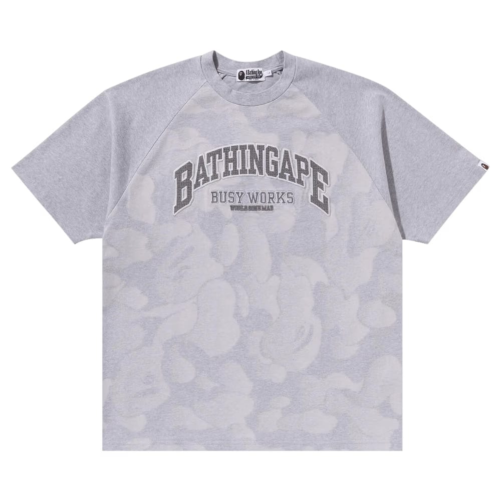 BAPE Bathing Ape Raglan Sleeve Relaxed Fit T-Shirt Grey