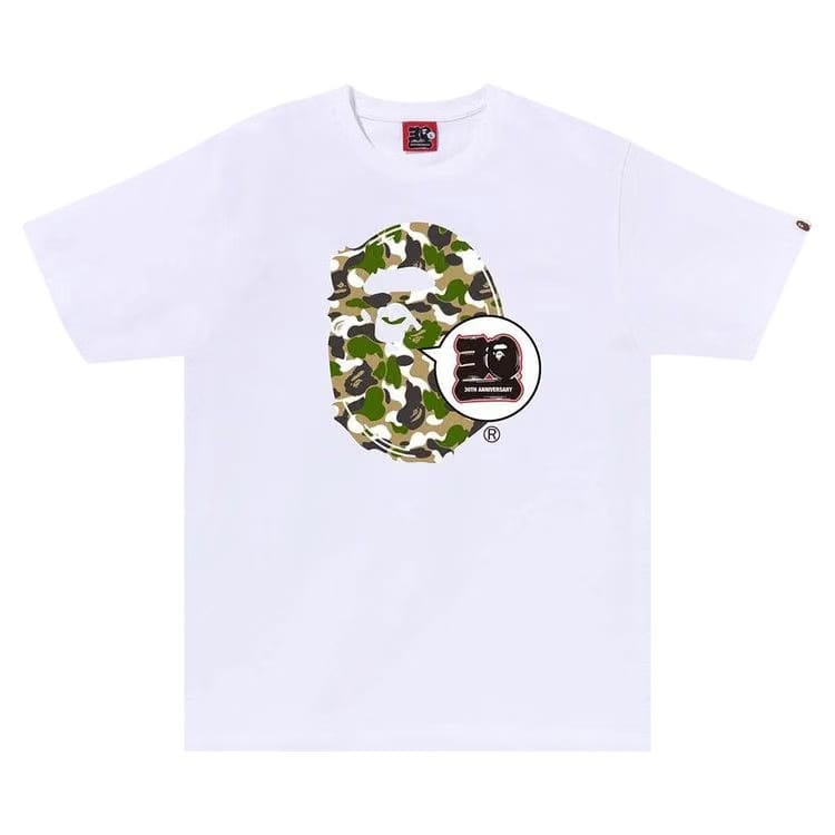 BAPE Store Zozotown 30th Anniversary Ape Head T-Shirt Set White