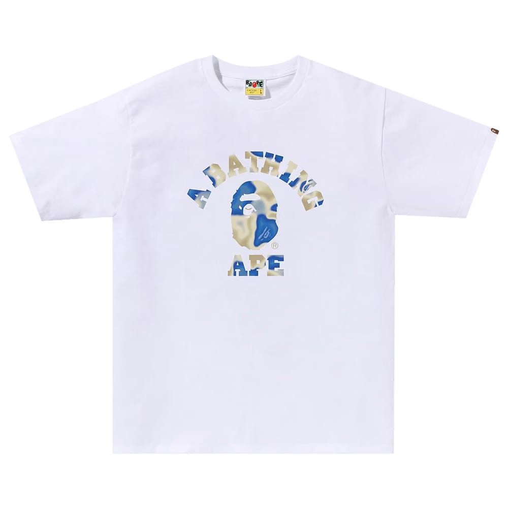 BAPE Liquid Camo College T-Shirt White/Blue