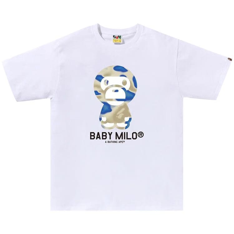 BAPE Liquid Camo Baby Milo T-Shirt White/Blue