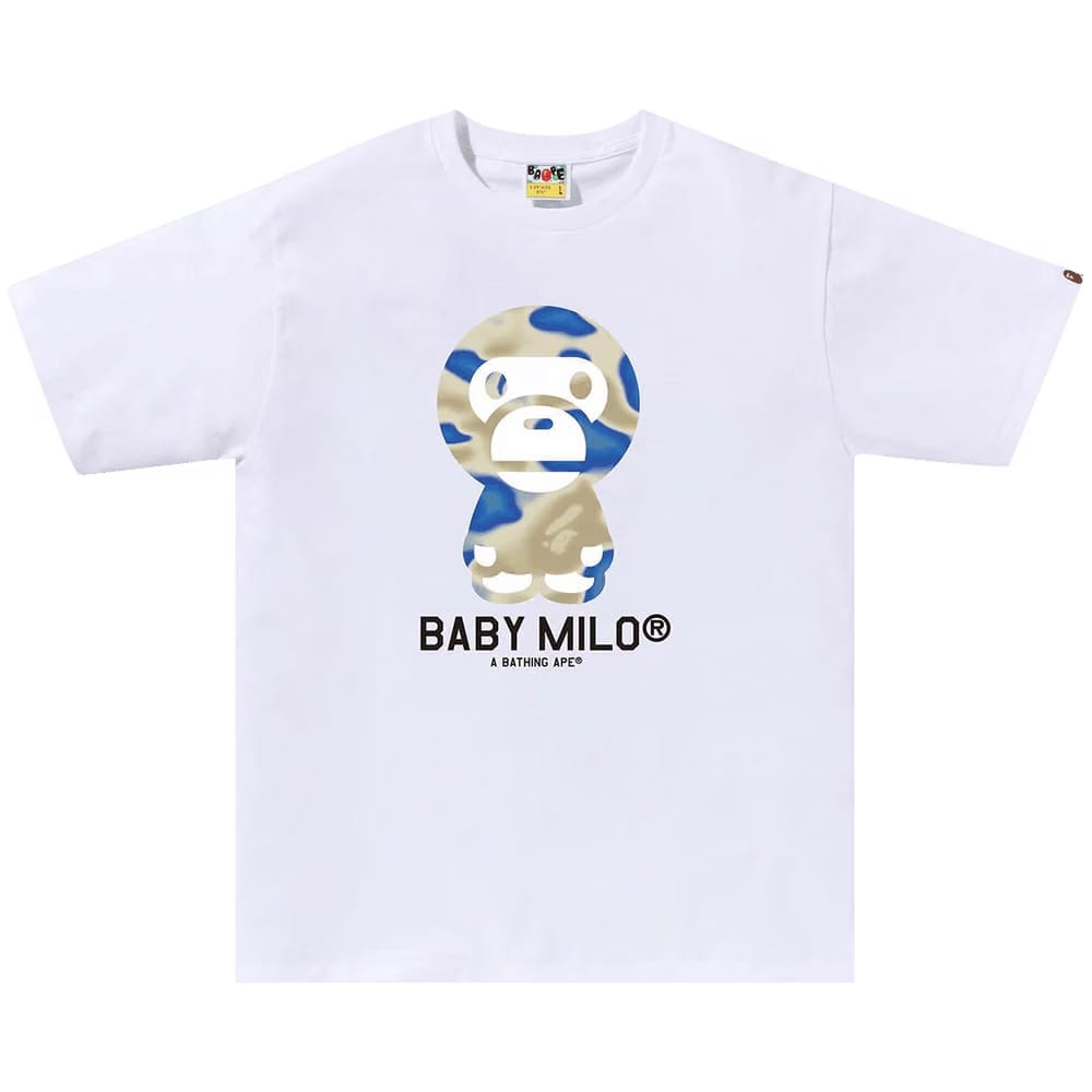 BAPE Liquid Camo Baby Milo T-Shirt White/Blue