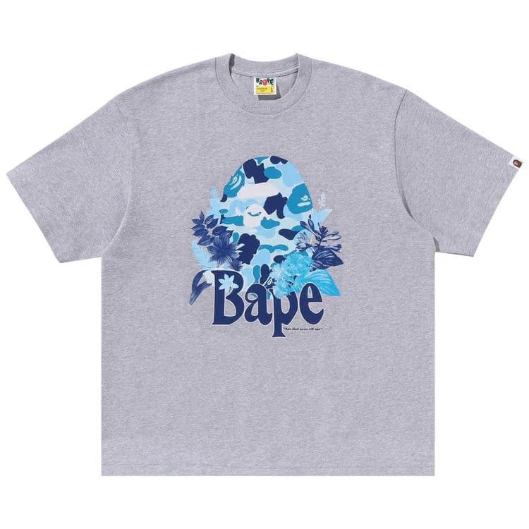 BAPE Floral Big Ape Head Relaxed Fit T-Shirt Grey